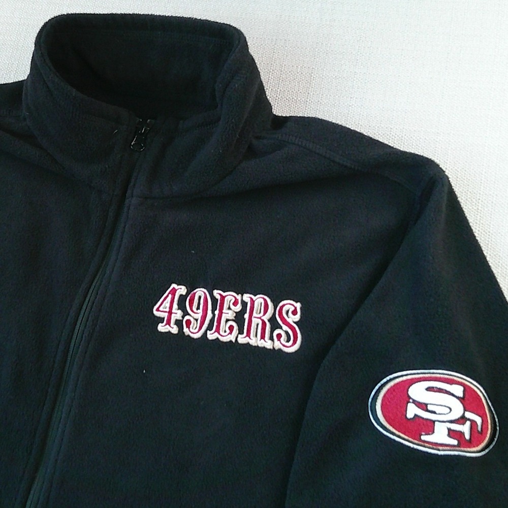 NFL Darius Rucker San Francisco 49ers Jacket Mens Large Black Fleece Full Zip